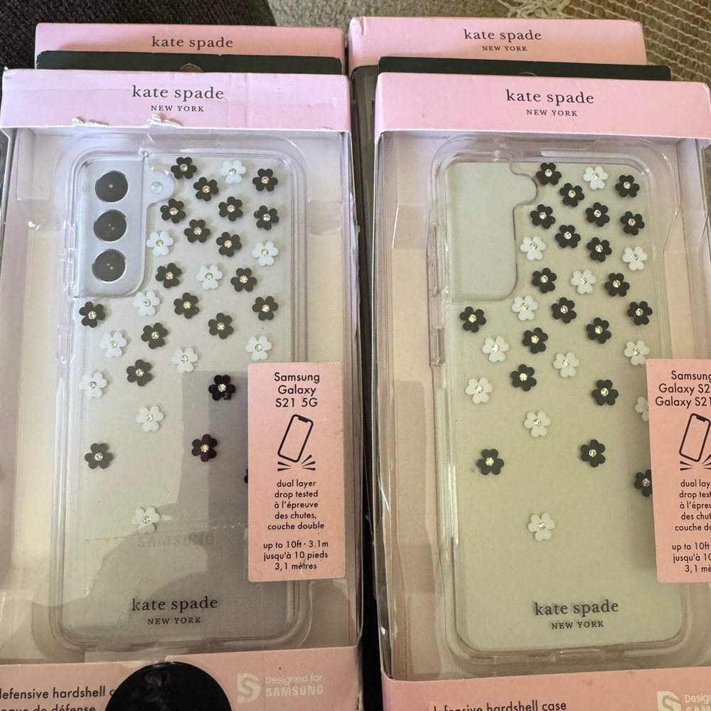 Kate Spade Black and White Floral Samsung Galaxy S21 Case THIS IS 4 CASES